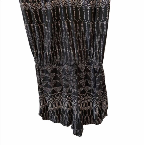H&M Black&Tan Boho Printed Spaghetti Light Romper - Picture 10 of 10